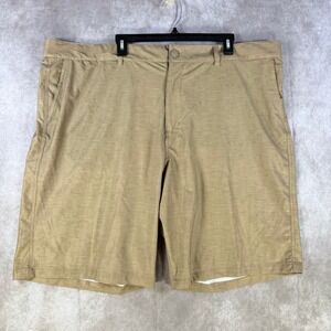OP Ocean Pacific Hybrid Shorts Men 46 Khaki Opflex 4-Way Stretch Outdoor Hiking